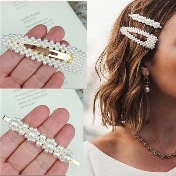 Accessories - 2 PCS Pearl Hair Barrettes Bobby Pins